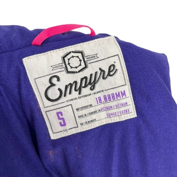 Vintage Y2K Empyre Snow Pants & Jacket Set Pink Purple Plaid Ski Snowboard Small - Picture 9 of 16